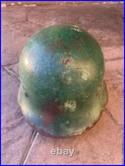 German-Style Militaria Green Steel Military Helmet with Liner Insert
