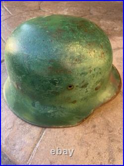 German-Style Militaria Green Steel Military Helmet with Liner Insert