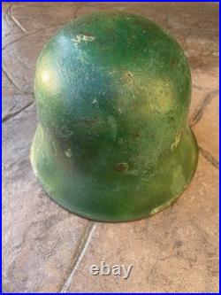 German-Style Militaria Green Steel Military Helmet with Liner Insert