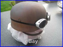 German WW II steel helmet paratrooper air-borne wehrmacht original sun glasses