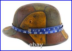 German WW1 M1916 Stahlhelm Helmet with Hand Aged Camouflage