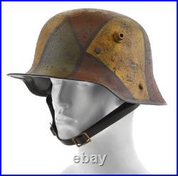 German WW1 M1916 Stahlhelm Helmet with Hand Aged Camouflage