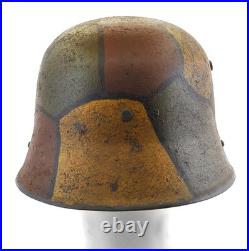 German WW1 M1916 Stahlhelm Helmet with Hand Aged Camouflage
