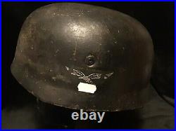 German WW2 Fallschirmjager Helmet Aged Reproduction