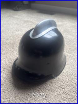 German WW2 Fireman's Helmet With Comb And Liner