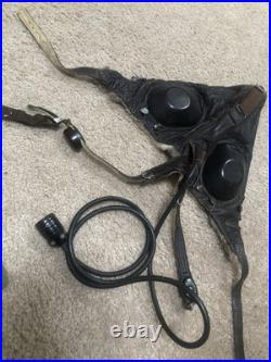 German WW2 LeatherFighter Pilots Helmet With All Radio Gear. Unissued Condition