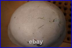 German WW2 M40 Helmet Partial Restoration White Winter Camouflage Paint #174 German WW2 M40 Helmet Partial Restoration White Winter Camouflage Paint #174