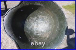 German WW2 M40 Helmet Partial Restoration White Winter Camouflage Paint #174 German WW2 M40 Helmet Partial Restoration White Winter Camouflage Paint #174