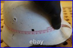German WW2 M40 Helmet Partial Restoration White Winter Camouflage Paint #174 German WW2 M40 Helmet Partial Restoration White Winter Camouflage Paint #174