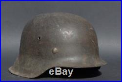 German WW2 WWII Wehrmacht HEER M42 helmet KIA