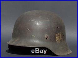German WW2 WWII Wehrmacht HEER M42 helmet KIA