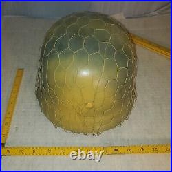 German WW2 WWII replica Helmet with liner Chicken wire camo net Army steel