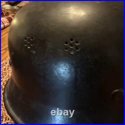 German WWII Civil Defense Helmet With Full Liner And Straps Good Condition