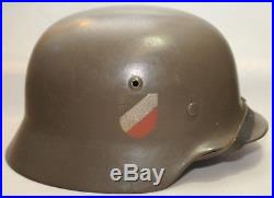 German WWII Double Decal Army Helmet Liner Chinstrap KM Heer Adler M40 M42 M35