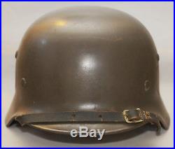 German WWII Double Decal Army Helmet Liner Chinstrap KM Heer Adler M40 M42 M35