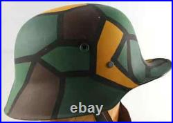 German WWII Helmet Normandy Tri Color Camo with white Liner