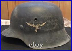 German WWII Luftwaffe M42 1530 ET66 helmet