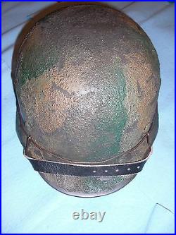 German WWII M35 Helmet Custom Camo & Wire Reproduction ET68 size 60cm liner