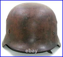 German WWII M35 Stahlhelm. Steel Helmet. Partial Liner and Chin Strap