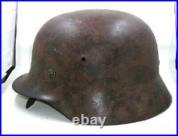 German WWII M35 Stahlhelm. Steel Helmet. Partial Liner and Chin Strap