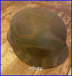 German WWII-Style Militaria Camouflage Steel Military Helmet with Liner