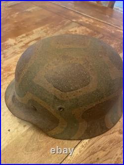 German WWII-Style Militaria Camouflage Steel Military Helmet with Liner