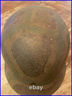 German WWII-Style Militaria Camouflage Steel Military Helmet with Liner