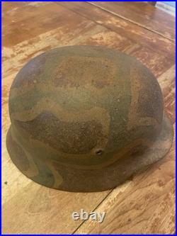 German WWII-Style Militaria Camouflage Steel Military Helmet with Liner