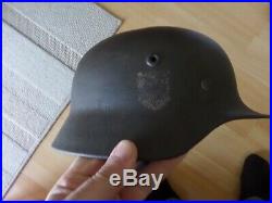 German WWII WW2 Elite M40 SD Helmet ORIGINAL DIV NORD LAPLAND FINLAND