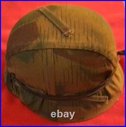 German WWII Wehrmacht M42 Helmet with WWII Chin Strap-Repro Tan & Water Cover