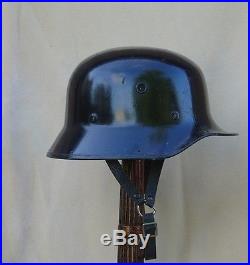German WWII World War Two Parade helmet black paint rare shape and cool style