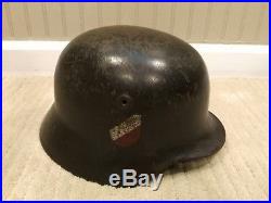 German Wehrmacht Helmet Rolled Edge Repro WWII Decals with Liner