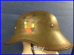 German Wehrmacht LUFTSCHUTZ GLADIATOR Helmet WWII with Bulgarian Decal