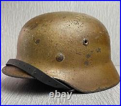 German Ww2 Luftwaffe M35'dak' Deutsche Afrika Korps Camouflaged Helmet Quist 66