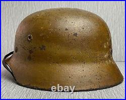 German Ww2 Luftwaffe M35'dak' Deutsche Afrika Korps Camouflaged Helmet Quist 66