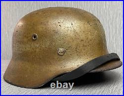 German Ww2 Luftwaffe M35'dak' Deutsche Afrika Korps Camouflaged Helmet Quist 66