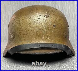 German Ww2 Luftwaffe M35'dak' Deutsche Afrika Korps Camouflaged Helmet Quist 66