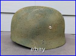 German Ww2 M38 Paratrooper 6 Fallschirmjager Regiment Helmet Hand Aged Camo Fjr6