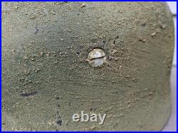 German Ww2 M38 Paratrooper 6 Fallschirmjager Regiment Helmet Hand Aged Camo Fjr6