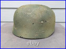 German Ww2 M38 Paratrooper 6 Fallschirmjager Regiment Helmet Hand Aged Camo Fjr6