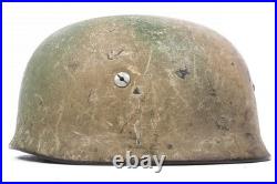 German Ww2 M38 Paratrooper 6 Fallschirmjager Regiment Helmet Hand Aged Camo Fjr6