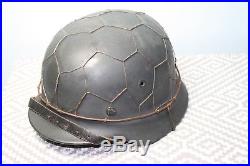 German Ww2 M40 Helmet Size 66 Shell / 58 Liner Original Et66 Restored