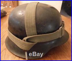 German Ww2 M42 Helmet, Liner, With Breadbag Strap