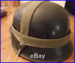 German Ww2 M42 Helmet, Liner, With Breadbag Strap