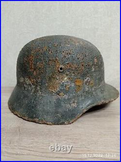 German helmet M35 WW2 Combat helmet M35 original paint size 60 without restorati