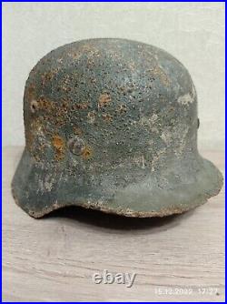German helmet M35 WW2 Combat helmet M35 original paint size 60 without restorati