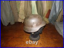 German helmet M40 double insignia good condition with name of the soldier
