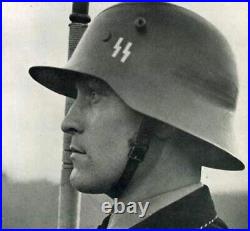 German helmet Model 1933 Black Original, Transitional. Early period Elite Troops