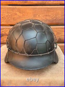 German helmet after restoration. Wehrmacht WWII WW2