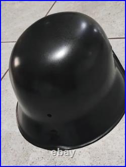 German helmet with a bullet mark. Wehrmacht. WWII WW2